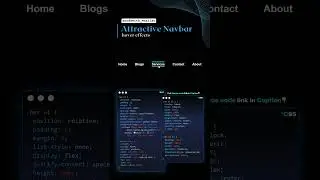 Attractive Navbar (Hover effects) #codewith_muhilan #css #coding