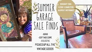 $2500 CHAIR FOR $40! Come garage sale with me and let's do a HUGE haul. Bought so much vintage goods