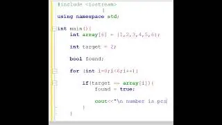Find if a number exists in an array | Arrays in C++ - find missing number in an array -  2022 - 5