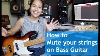 How to properly mute your strings on bass guitar - First lesson on bass