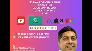 Zoom link for Daily Practice at 9 PM | 30 Day Challenge