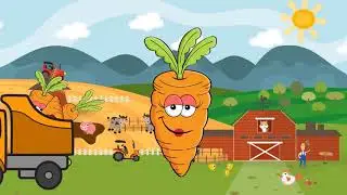 Загадки про овощи для детей 🍆Грузовик на ферме 🍅 Учим названия овощей Стихи про овощи для малышей