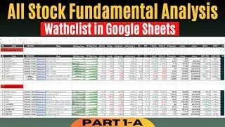 CREATE A  FULL  Detailed Fundamental  STOCK WATCHLIST With Live Data In Google Sheets PART 1-A