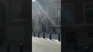 Riding in a taxi. London.