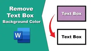 How to remove text box background in word