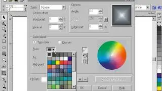 usage of fountain fill colors  in CorelDraw  tutorial