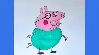 Как нарисовать Папу Свина из Свинки Пеппы