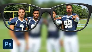 How to Create a Clear Eyeglass Effect with Blur (1-Minute Adobe Photoshop Tutorial)
