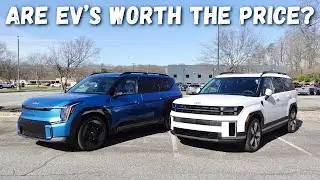Is the 2024 KIA EV9 Worth $20,000 More Than Its Gas Equivalent? *Hyundai Santa Fe*