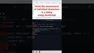 count the occurrences of individual characters in a string using JavaScript