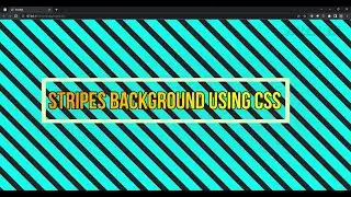 Stripe Background using HTML CSS | Creative Background using Linear gradient