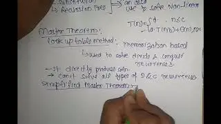 Lecture 21 Simplified Master Theorem with 3 Solved Examples