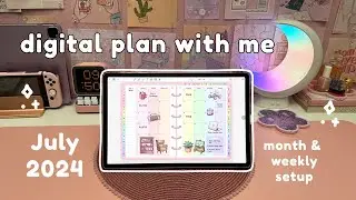 Digital plan with me on Samsung Galaxy Tab S9+ ✏️ penly app | digital planner July 2024