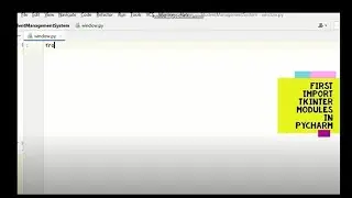 How to create a window in Python with Pycharm IDE