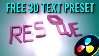 3D Text Effect | Davinci Resolve FREE
