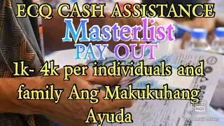 ECQ CASH FINANCIAL ASSISTANT PAYROLL LIST OF BENEFICIARIES SCHEDULED FOR MANUAL PAY OUT AUG.20/21