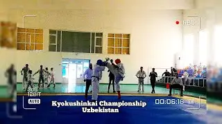 Боец вырубил соперника Чемпионат Узбекистана Кёкушинкай Каратэ г.Навои 