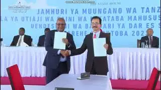 WAPINZANI WAUMBUKA/MKATABA WA BANDARI NA DP WORLD WASAINIWA RASMI LEO IKULU MBELE YA RAIS SAMIA