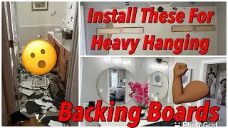 Backing (Backer) Boards Installation For Heavy Mirrors / Artwork | Replacing Builder Grade Mirror