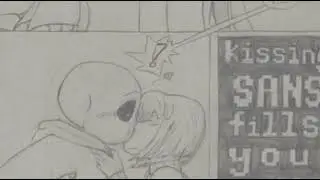 Комикс Sans x Frisk( Frans)'Olive You'