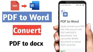 how to convert pdf to word in mobile