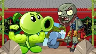 Мощный Горохострел и зомби с кувалдой. РАСТЕНИЯ против ЗОМБИ 2 или PLANTS vs ZOMBIES 2. Серия 214