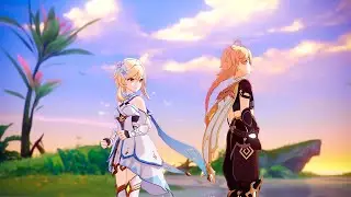 Aether x Lumine Reunion Cutscene | I'd Love to Hug you too 😊 | Bedtime Story | Genshin Impact