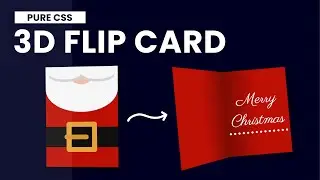 3D Flip Santa Card | Pure CSS 3D Effect