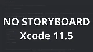 Xcode 11.5 - Create a New Project  - No Storyboard