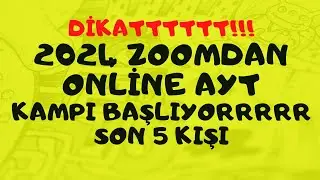 ZOOMDAN ONLİNE BİYOLOJİ AYT KAMPIMIZ BAŞLIYOR !! AYT BİYOLOJİ FULLENECEK ! son 5 kişi