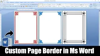 How to make Custom Page Border in MS Word 2007 Hindi Tutorial | Easy Trick to Make Border in Ms Word