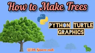 How to make Trees using Python Turtle graphics | Python Turtle 🐢 Design