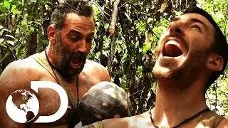 Tortuga se salva de hambrientos | Supervivencia al desnudo:Edición Extrema | Discovery Latinoamérica