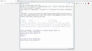 Bulls and Cows Game Programming Project in Python for OCR GCSE Computer Science - Intro
