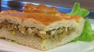 Пирог печеный из дрожжевого теста с начинкой из рыбы. Книга о вкусной и здоровой пище