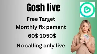 Gosh live से पैसे कमाए! Monthy fix selry 5000₹-1lakh rupees fix! Only live no calling! Fix pement!