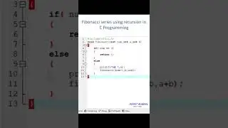 Fibonacci series using recursion in C Programming ( C Programming for beginners)