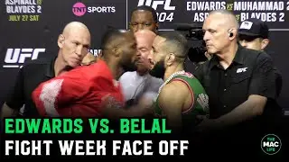 Leon Edwards fails to make Belal Muhammad flinch at Face Off | UFC 304