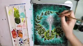 Lesson - Coloring a dragonfly with gouache