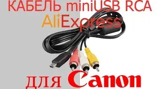 Кабель MiniUSB RCA Canon с Aliexpress