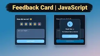 Design a Dynamic Feedback Card 💬 | Interactive UI Component (HTML/CSS/JS) | mzcode01 