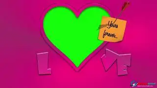 Green Screen Heart Frame