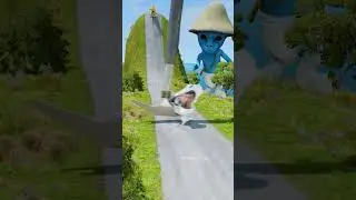 Skibidi Toilets, Freddy & Smiling Critters Crossing Spinning Hammer Trap Hill Crush – BeamNG.drive