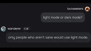 Asking "light mode or dark mode?" to Some Genshin Impact Characters AI | Genshin Impact CharacterAI