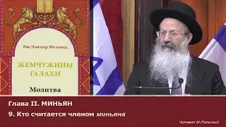 19. МОЛИТВА. Глава 2. Часть 9. Кто считается членом миньяна \ рав Элиэзер Меламед