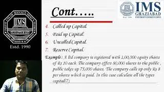 Capital And Share Capital
