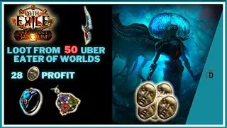 I'M RICH! NIMIS DROP! ASHES DROP! - Loot from 50 Uber Eater of Worlds - Path of Exile 3.20 Sanctum