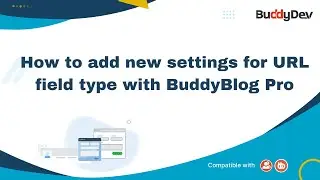 How to add new settings for URL field type with BuddyBlog Pro