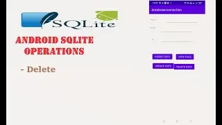 how to delete data in SQLite database | delete data in SQLite database |#SQLite delete data