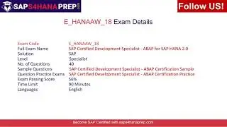 How to Prepare for SAP ABAP for HANA (E_HANAAW_18) Certification?